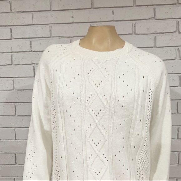 J.Crew Women’s Crewneck Pointelle Knit Pullover Sweater - Picture 2 of 11